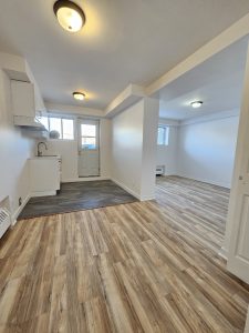 Entrance + livinf room after right angle